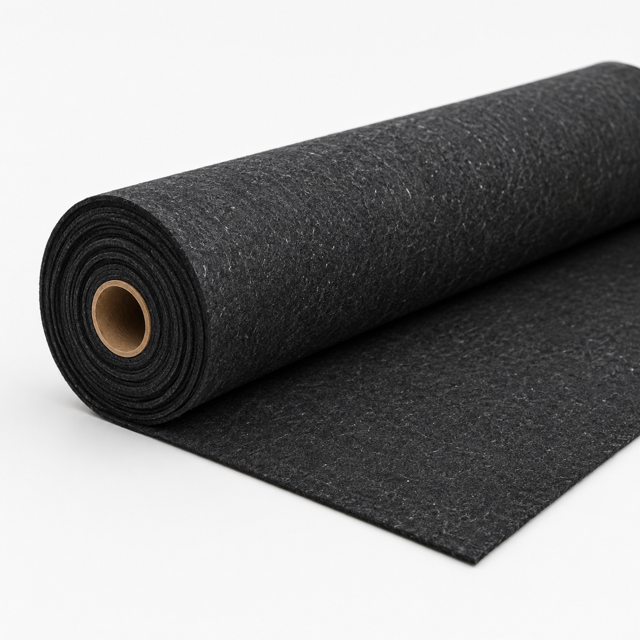 Rollo de alfombra industrial negra para líneas slitter